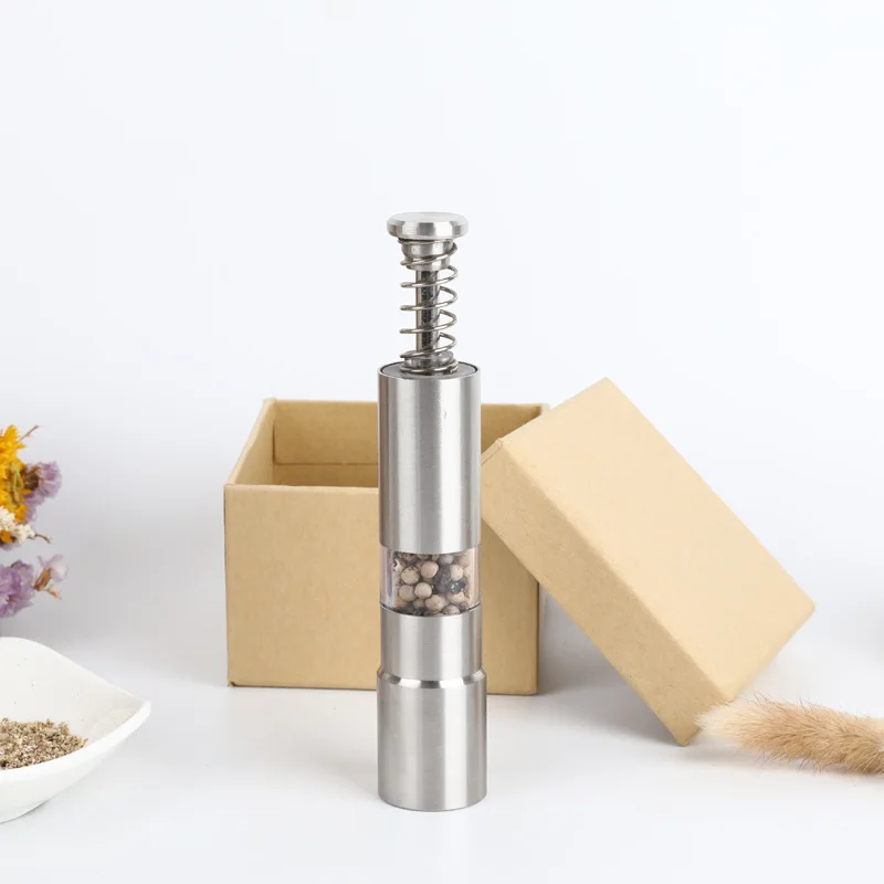 Hot sale Manual Stainless steel Salt Pepper Mill Spice Grinder Kitchen Gadgets Pepper Shaker Salt and Pepper Grinder CookingTool01