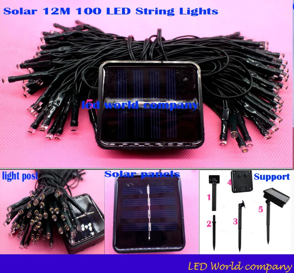 

100 LED Outdoor Colorful Solar Lamps LED String Lights Fairy Holiday Christmas Party Garlands Solar Garden Waterproof Lights