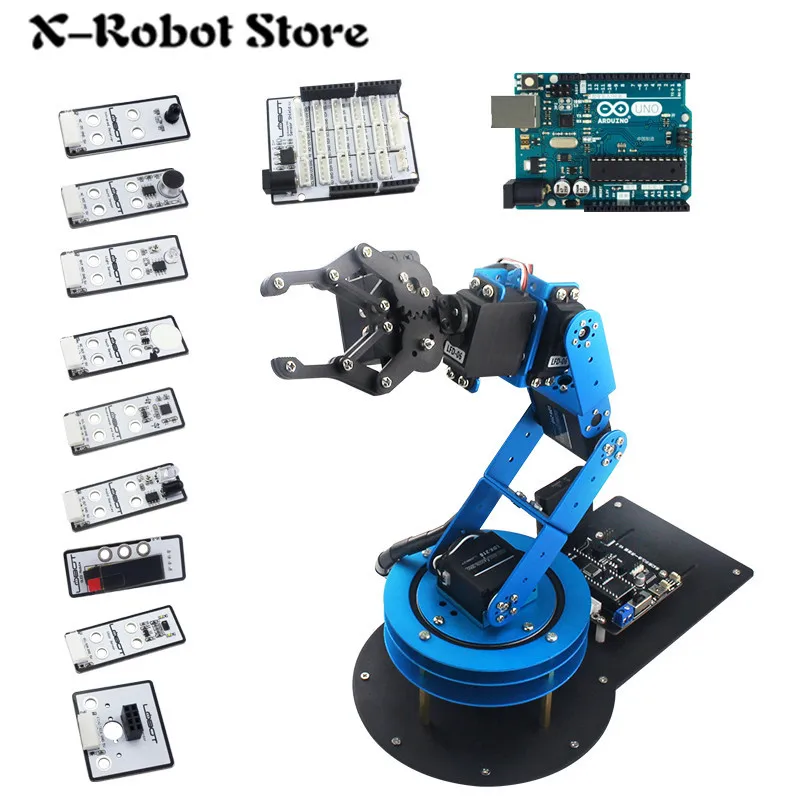

DIY 6DOF Robotic arm Mechnical Secondary Development Robot Arm with Servo and Controller for DIY Unassembled RC Parts toy