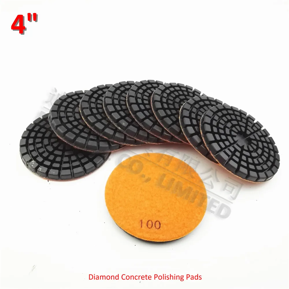 

DIATOOL 9pcs 4inch thickened Diamond resin bond concrete polishing pads #100 floor Renew polishing