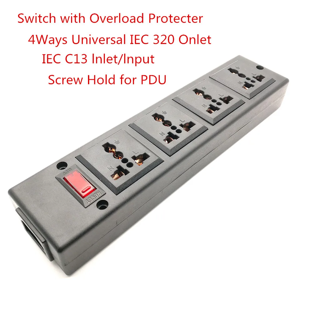 

Multifunction 250v 13a 4 jacks Universal power outlet PDU strip IEC320 plug adaptor desktop socket power cord converter