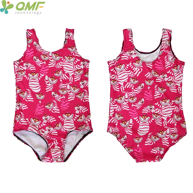 Cheshire Cat One Piece Children Swimsuit Girls Summer Funny Grin Cat