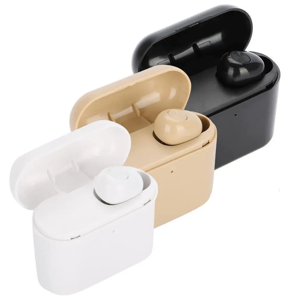 

TWS Mini Wireless Bluetooth Headphones HiFi Stereo Single Earphone With Charging Box Noise Reduction Headset For Smart Phones