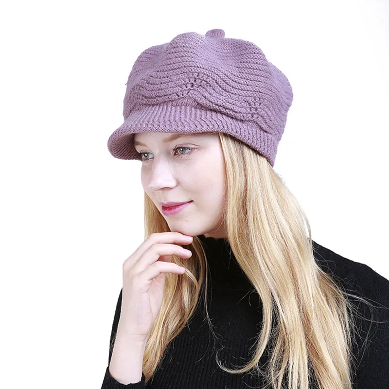 Buy Women Fashion Solid Warm Crochet Winter Wool Knit