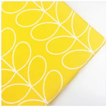 Syunss, желтая спинка с цветочным принтом, хлопковая ткань, сделай сам, Tissu, лоскутное шитье Telas, детские игрушки, постельные принадлежности, одеяло, ткань, ремесло Tecido