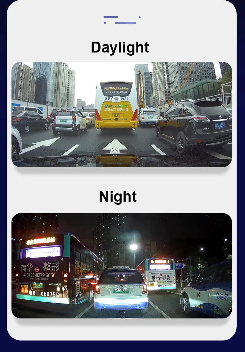 Gryan 4," автомобильное зеркало заднего вида, Автомобильный видеорегистратор с двумя объективами, видеорегистратор Full HD 1080P с функцией ночного видения, авто регистратор, камера