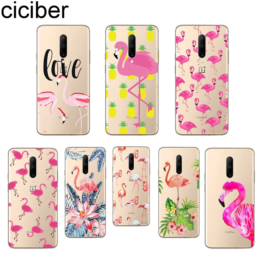 ciciber Pink Flamingo Phone Case For font b Oneplus b font font b 7 b font