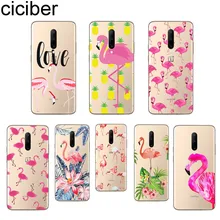 ciciber Pink Flamingo Phone Case For Oneplus 7 Pro 1+7 Pro Soft TPU Cover for Xiaomi 9 Coque For Redmi Note 7 6 Pro Fundas Shell