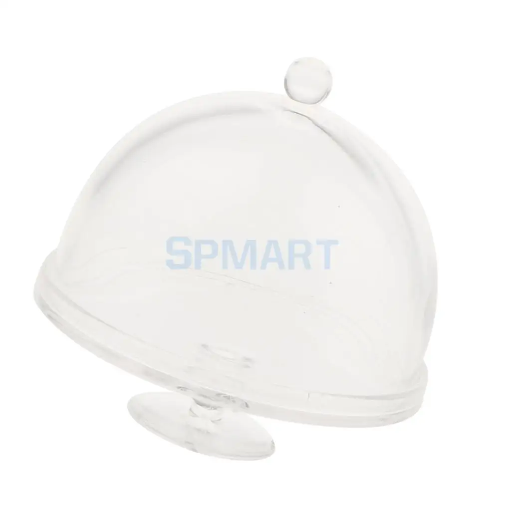 2Pcs 1/12 Scale Dollhouse Miniature Clear Dessert Snack Can with Half Round Lid for Kitchen Restaurant Decor DIY Scene