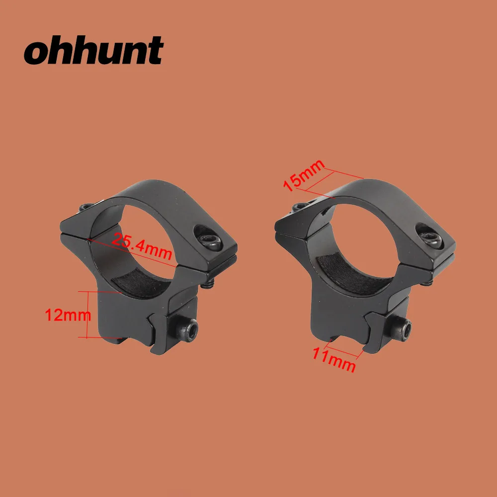 Ohhunt 2 шт. охотничий прицел крепление 25 4 мм трубчатые кольца на среднем профиль