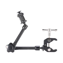 Super Clamp+11 Inch Articulated Magic Arm for Mounting Monitor LED Light LCD Video Flash DSLR Camera Photo studio Accessory