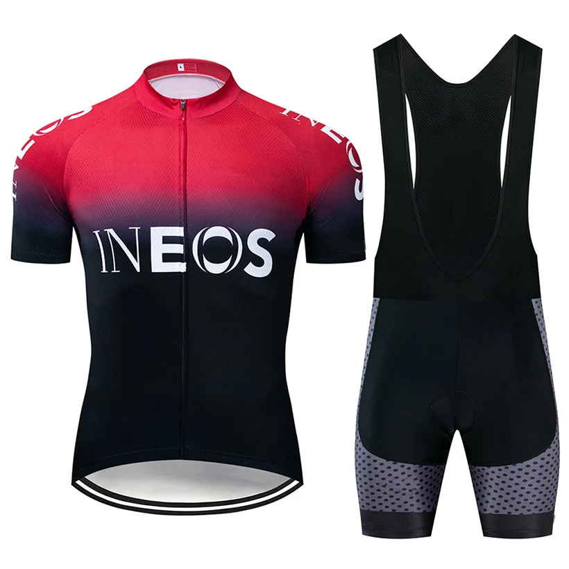 2019 جديد INEOS الصيف الدراجات جيرسي 9D مريلة مجموعة MTB موحدة الأحمر غطاء دراجة سريعة الجافة ملابس للدراجة روبا ciclismo هلام سادة