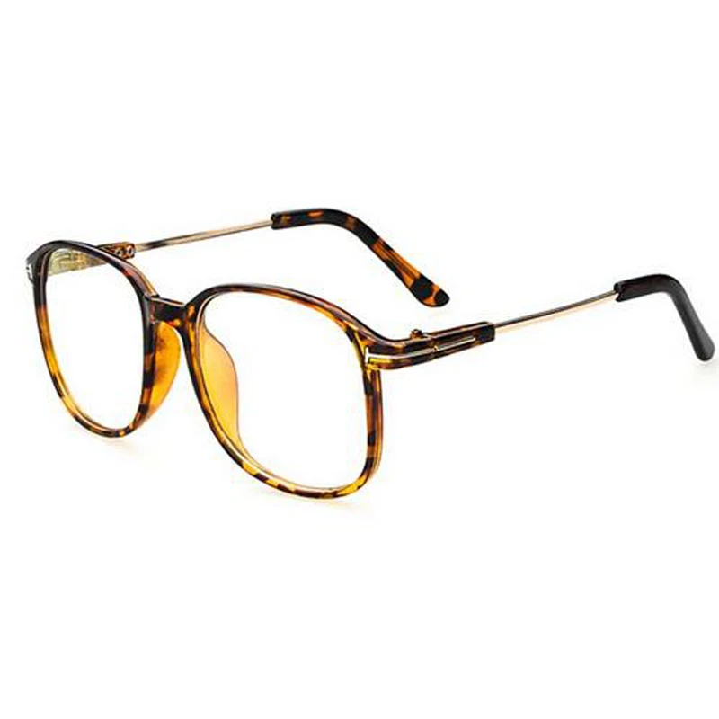 Модные Ретро брендовый дизайн большой огромная оправа очки женские, мужские компьютерные очки Оптическая оправа для очков, оптика, очки для женщин - Цвет оправы: Leopard