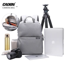CADEN Camera Backpacks Photo Bags Soft Shoulders Wine Slivery Gray Red Waterproof Bag Men Women Backpack For Canon Nikon L5