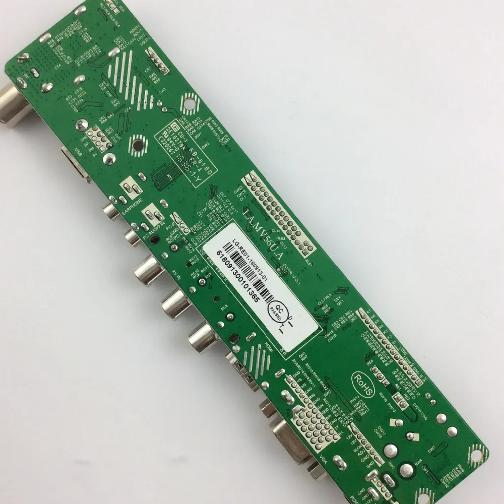  V56 Universal LCD TV Controller Driver Board PC/VGA/HDMI/USB Interface 4 lamp inverter+30pin 2ch-8b