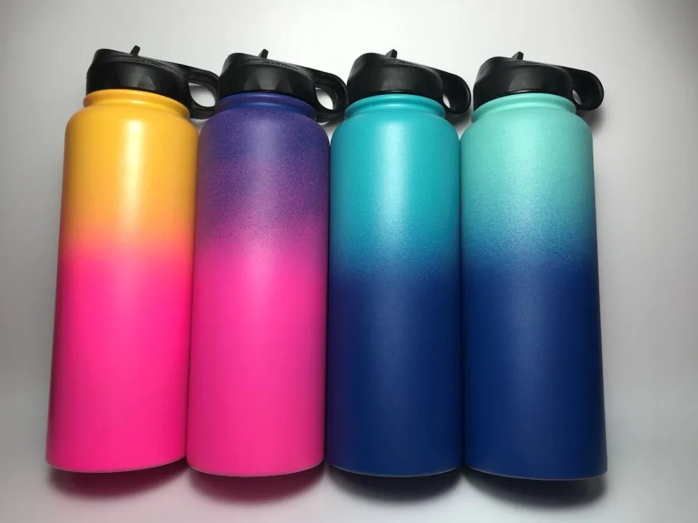 

MULTI-COLORS H-y-d-r-o F-l-a-s-k Insulated Stainless Steel Water Bottles 18OZ/32OZ/40OZ Wide Mouth With Straw Lids