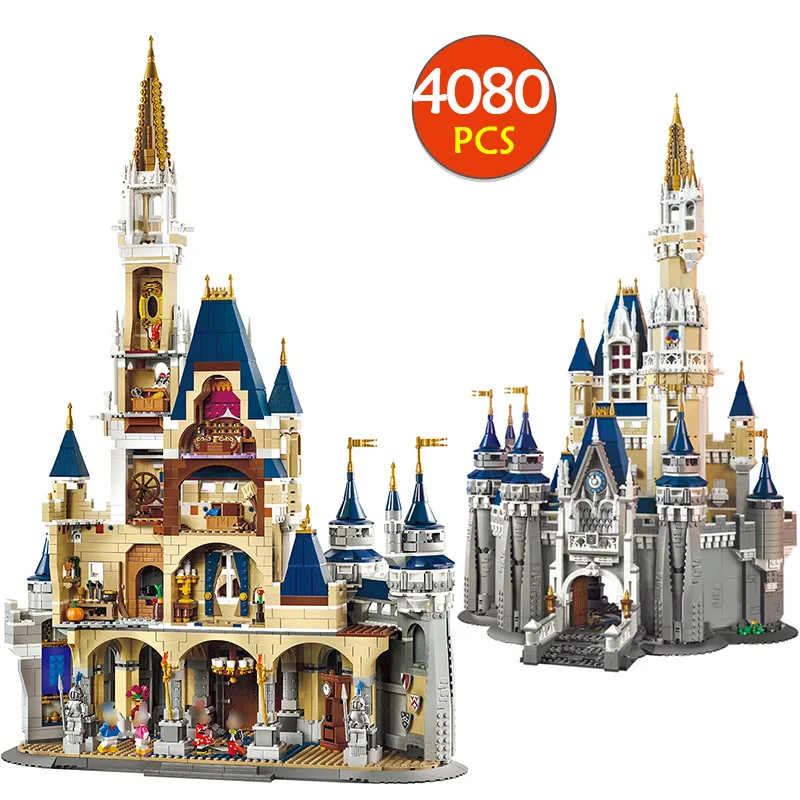 

City Street View Blocks LegoINGLYS 71040 Princess Castle Girl Series Model Building Block Bricks Kid Toys For Children Girls