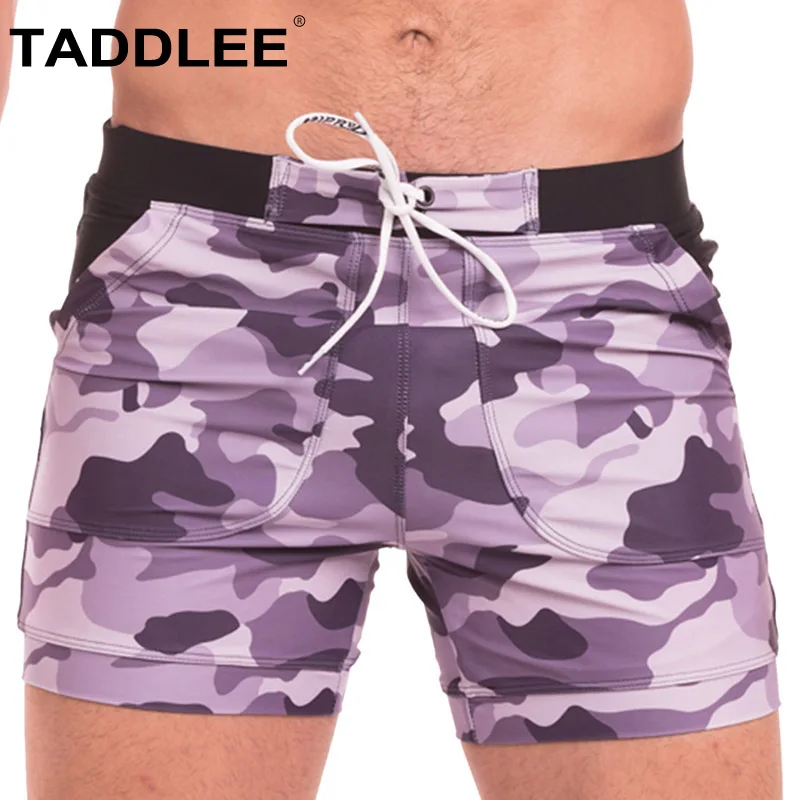 

Taddlee Brand Sexy Men's Swimwear Swimsuits Man Plus Big Size XXL Camouflage Basic Swim Beach Long Board Shorts Boxer Trunks New