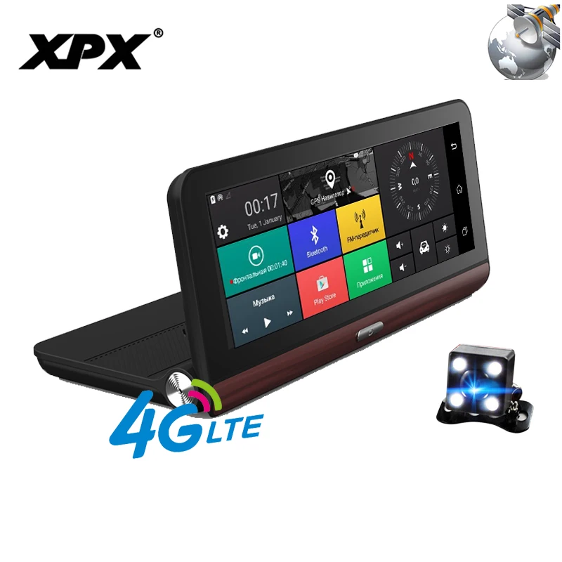 DVR Автомобильный видеорегистратор Камера заднего вида dvr 3 в 1 4G LTE радар GPS IPS экран