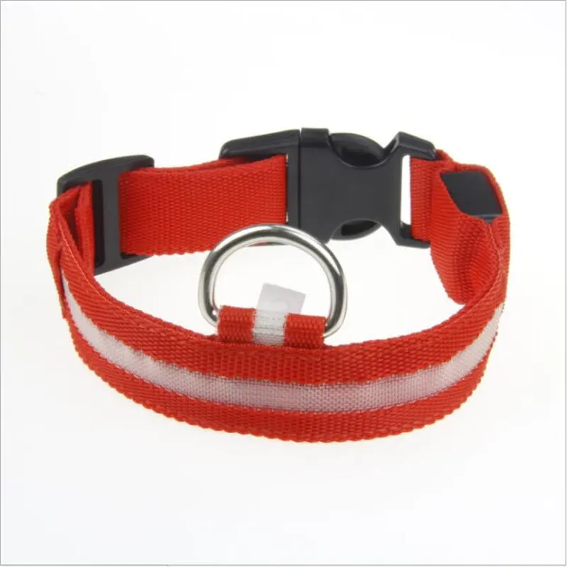 Распродажа-USB Перезаряжаемый светодиодный ошейник для собак светящийся ошейник для собак для прогулок - Цвет: Red