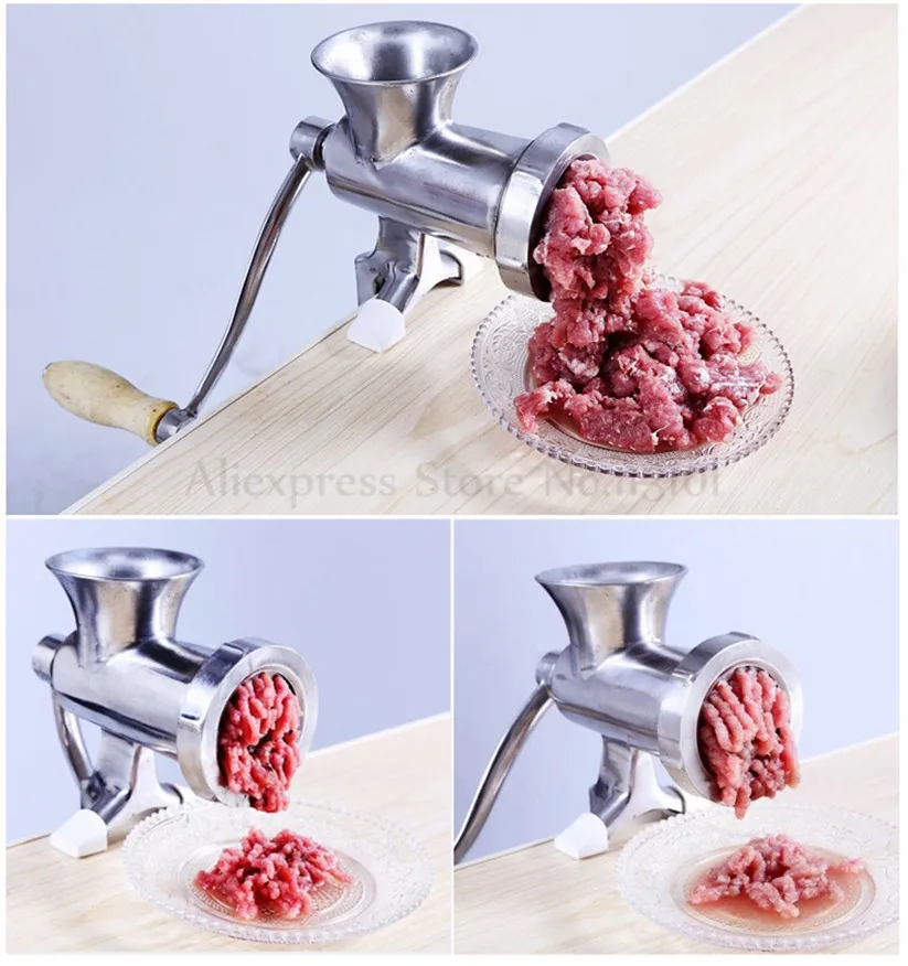 Hand Operated Vegetable Meat Grinder Stainless Steel 8# Kitchen Mincer Sausage Maker Hand Operated Vegetable Meat Grinder Stainless Steel 8# Kitchen Mincer Sausage Maker