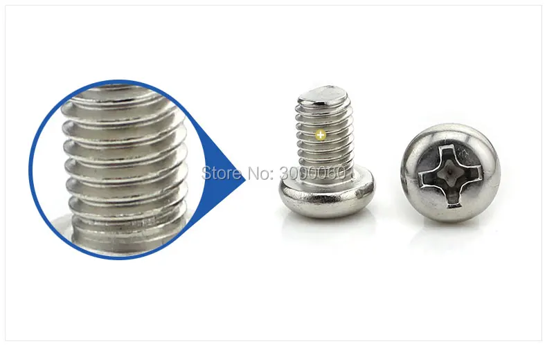 Cross recessed pan head screws