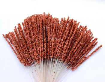 

set of 200pcs Lavender Yellow Pink Flower stamen foam Bud Wired Picks for Millinery, Corsages diy , Wedding Decor, Xmas Stamen