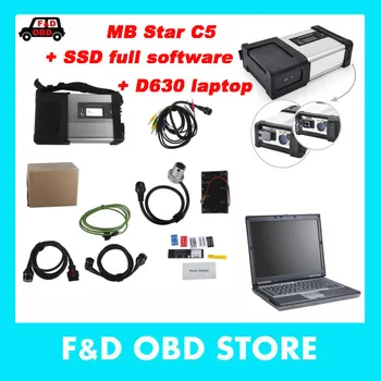 

car computer D-ell D630 with MB Star SD C5 full software in 512g ssd and multiplexer sd c5 Car