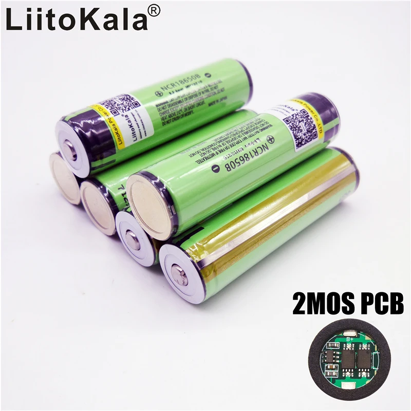 Liitokala-batería recargable de ion de litio NCR18650B con PCB original, batería de 18650 mAh, 3400, 3,7 V, nueva protección