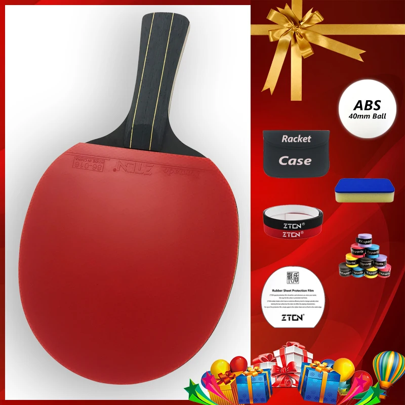 الأصلي 6 نجوم تنس طاولة مضرب Ddouble البثور في المطاط بينغ بونغ مضرب تنيس دي ميسا تنس طاولة