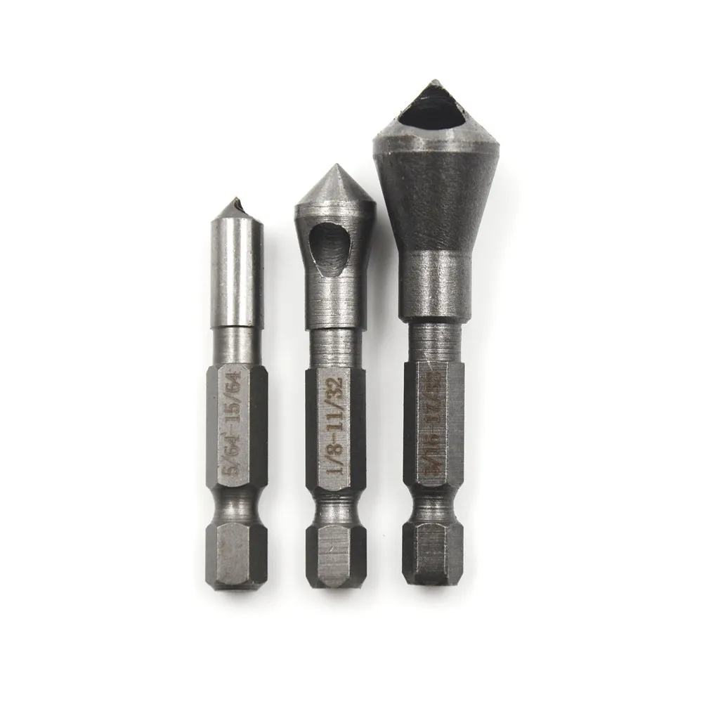 

3pcs/lot Bearing Steel Countersink Deburring Drill Bit Chamfering Power Cutting Tool High Quality