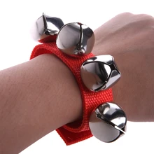 1 пара запястье лодыжки браслет с колокольчиками колокольчик Ударные музыкальные игрушки малыш колокольчик