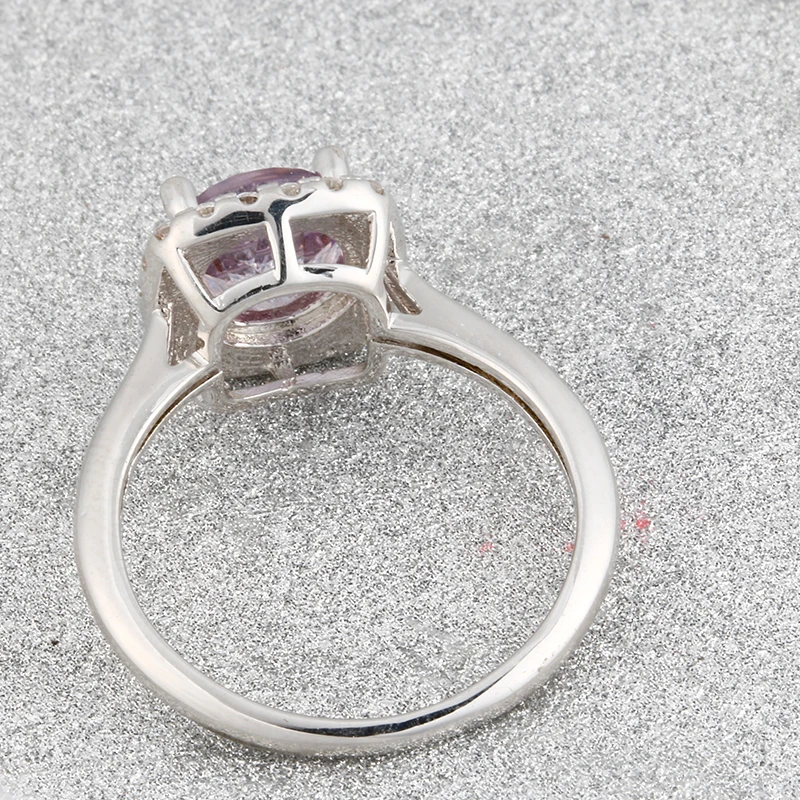 Кольца для женщин подлинное серебро 925 пробы фиолетовое аметистовое кольцо классический драгоценный камень свадебное серебро камень ювелирные изделия оптом