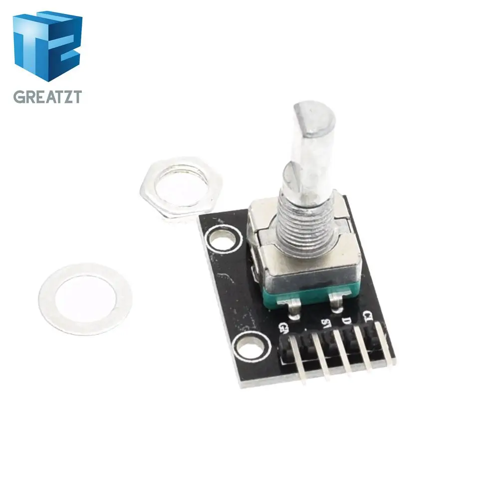 

GREATZT 360 Degrees Rotary Encoder Module For Arduino Brick Sensor Switch Development Board KY-040 With Pins
