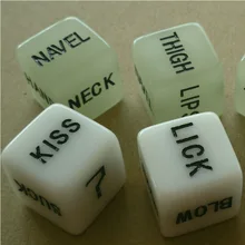 1 пара для взрослых игра в кости светятся в темноте светящиеся Lover Пара вечерние забавные серебристых кости игры