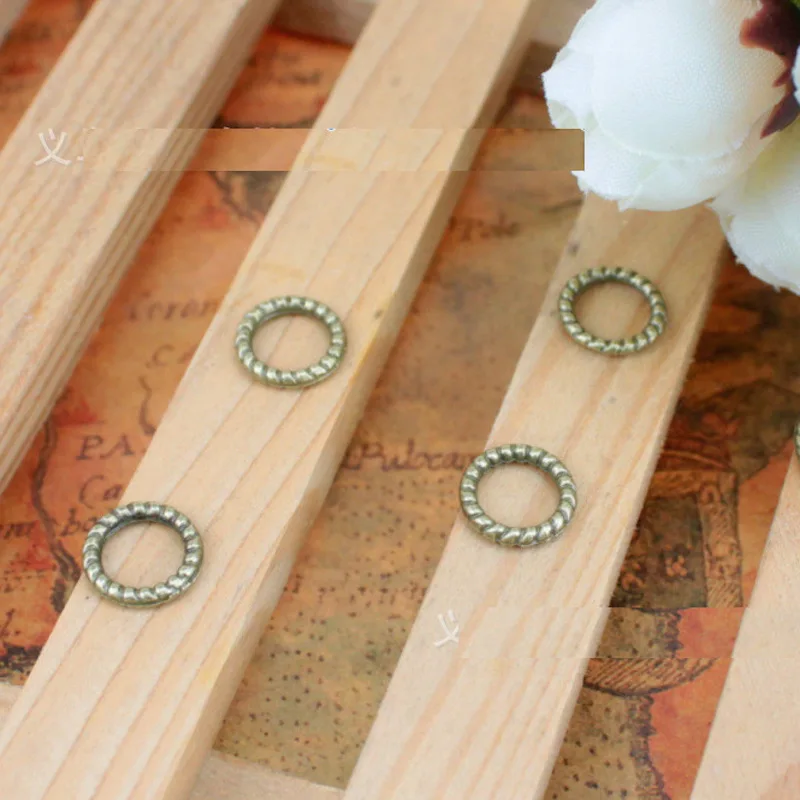 10MM alloy Charm tag Pendants Hemp rope circle disc Antique Bronze Stripe Pattern necklace pendant jewelry accessories diy | Украшения и