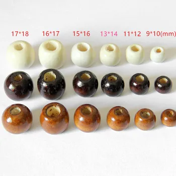 

50pcs/lot Three Colors Wood Beads Handmade Beaded Processing Jewelry accessories