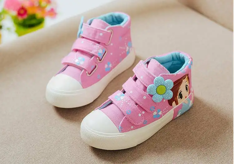 Детская теннисная детская обувь для девочек г. Дышащая парусиновая обувь для девочек с принтом женские детские кроссовки Лоскутная спортивная обувь tmallfs