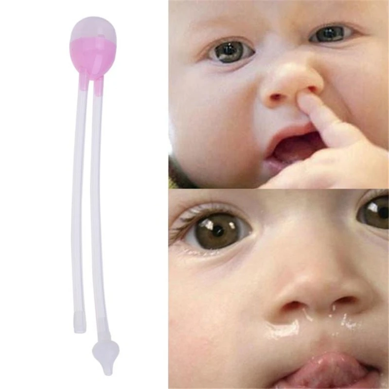 Newborn Baby Safety Nose Cleaner Vacuum Suction Nasal Mucus Aspirator Flu Protections New Baby nose cleaning tweezers Vacuum