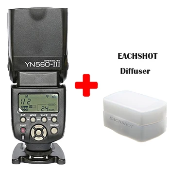 

Yongnuo YN560 III YN-560 III YN560III Universal Wireless Slave Flash Speedlite For Nikon + diffuser for gift