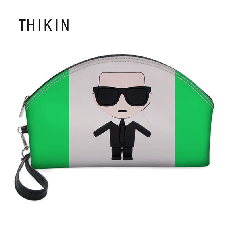 THIKIN Fashion Vogue Karl Lagerfelds Cosmetic Bag 3D Printing Women Travel Make Up Toiletry Bags Makeup Handbag Organizer Case THIKIN Fashion Vogue Karl Lagerfelds Cosmetic Bag 3D Printing Women Travel Make Up Toiletry Bags Makeup Handbag Organizer Case
