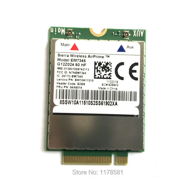 EM7345 FRU 04X6014 и GOBI5000 4G модуль NGFF wwan карта для thinkpad T440 W540 T440P T440s X240 X250