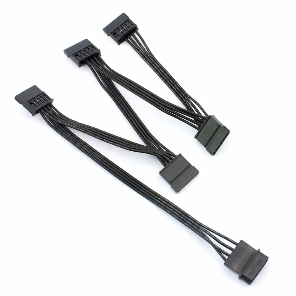 4Pin الإناث IDE إلى SATA كابل للكمبيوتر SSD قرص صلب لأجهزة الخادم 1 إلى 5 الفاصل كابلات التيار الكهربائي محول تحويل الحبل ل مينر