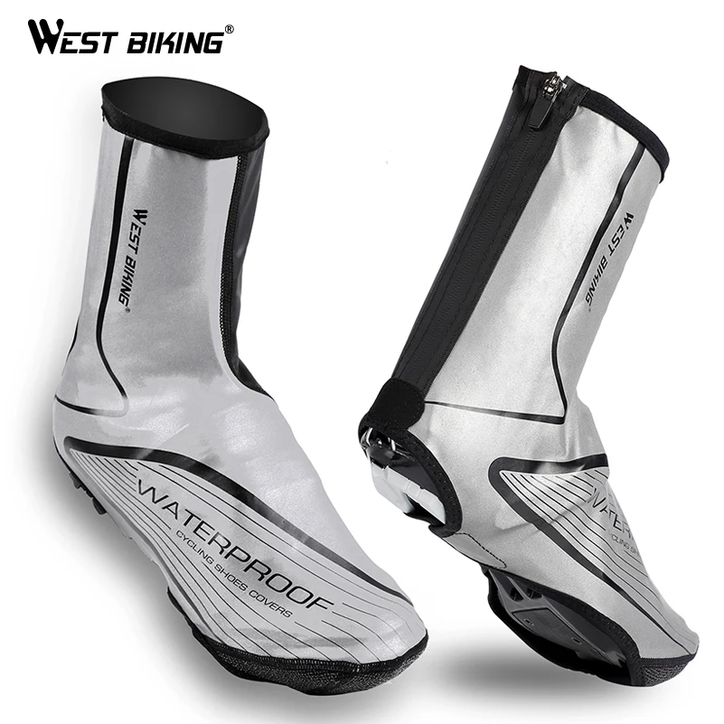 

WEST BIKING Outdoor Cycling Shoe Cover Reflective Windproof Warm Boot Cover Waterproof Overshoes Hiking Cycling Equipment