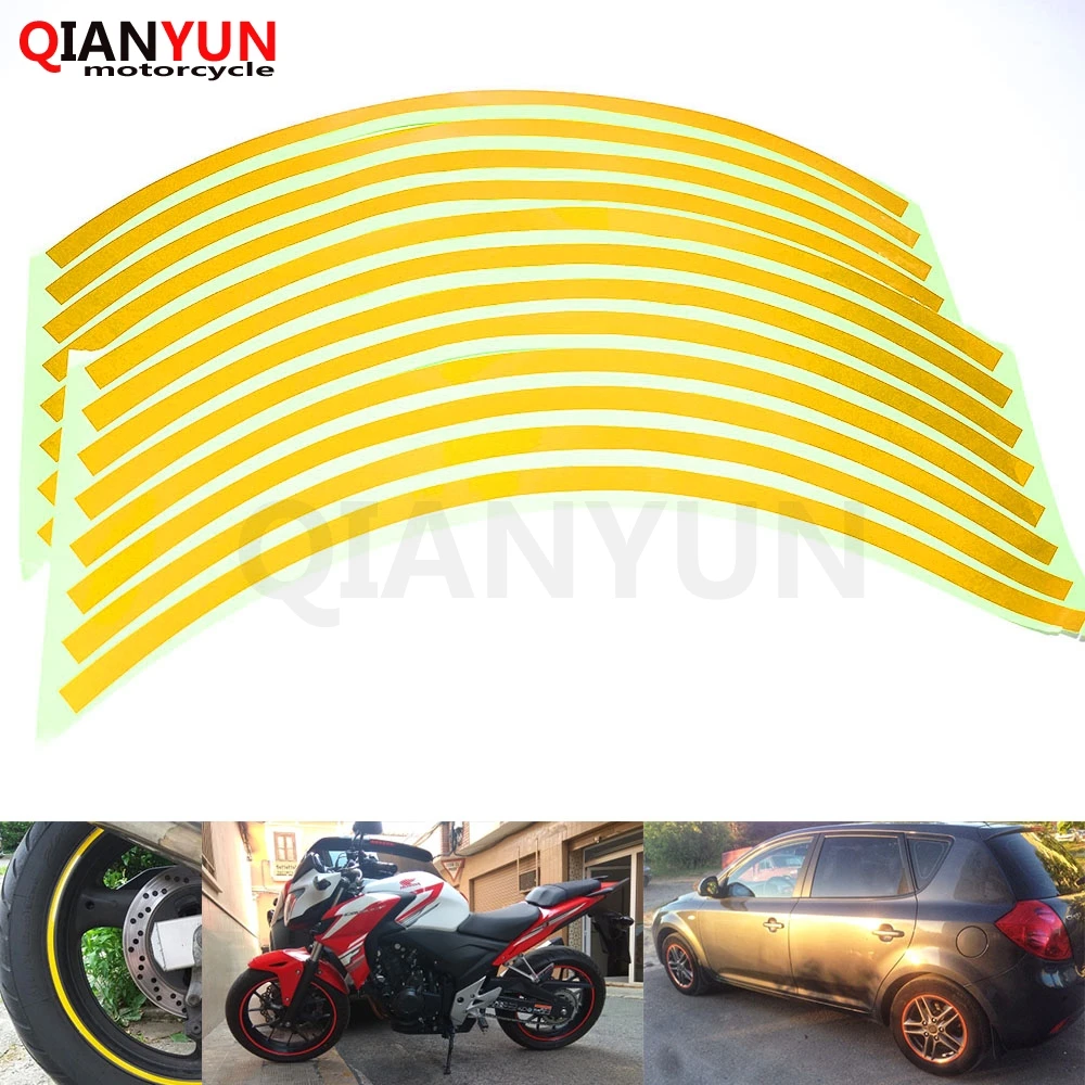 

Motorcycle Styling Wheel Hub Tire Reflective Sticker Car Decorative Stripe Decal For HONDA MSX 125 MSX125 CBR 600 F3/F4/F4i