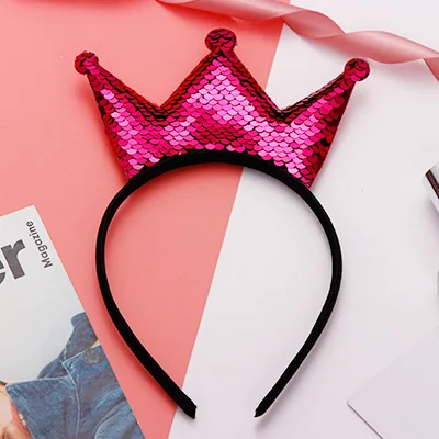 Новая мода Дети милый мультфильм большая корона блёстки Hairband принцесса очаровательные Повязки фото prop Дети аксессуары для волос Головные