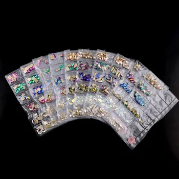 

Mix Color About 60Pcs Nail Art Glass Flatback/Pointback Glue On Rhinestones For DIY Nail Art Jewelry Decoration Moon Gems