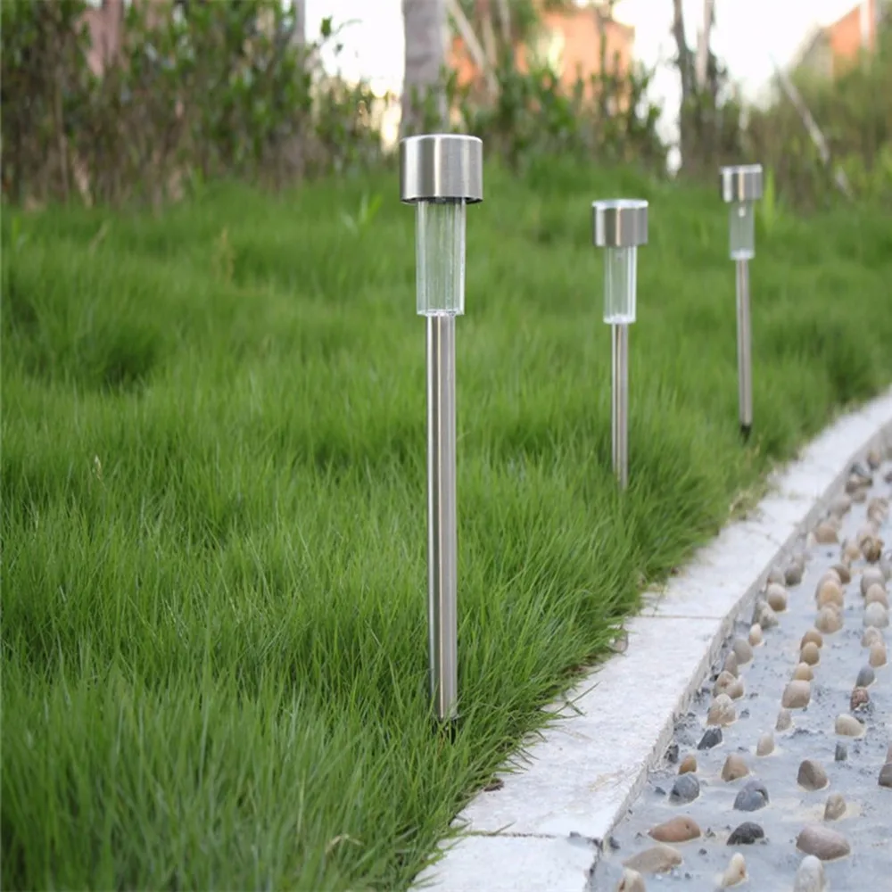 

Stainless Steel Mini Lawn Lamp Garden Mini Solar LED Lamp Outdoor Lawn Path Night Lighting Lamps Yard Landscape