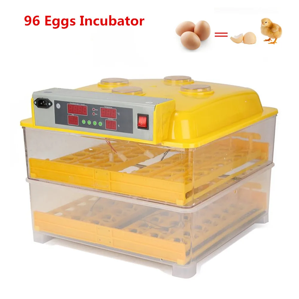 

Mini electric automatic 96 egg incubator with digital clear hatching equipment tools best price quail egg incubator