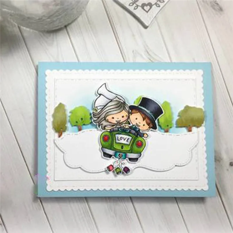 

YaMinSanNiO Clear Stamps and Dies Girls Scrapbooking Metal Die Valentine Cut for Card Making Cutting Die Craft Wedding New 2019